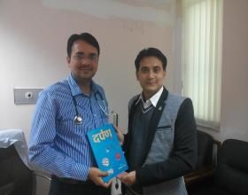 Photography with Consultant Cardiologist Dr.Ommurti Anil at Grande International Hospital ,kathmandu